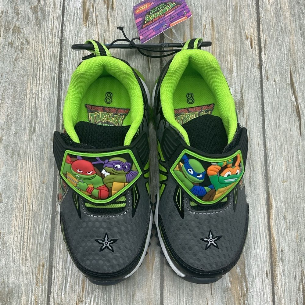 Teenage Mutant Ninja Turtles Toddler Boy Slip On Light-Up Sneakers Shoes Size 8